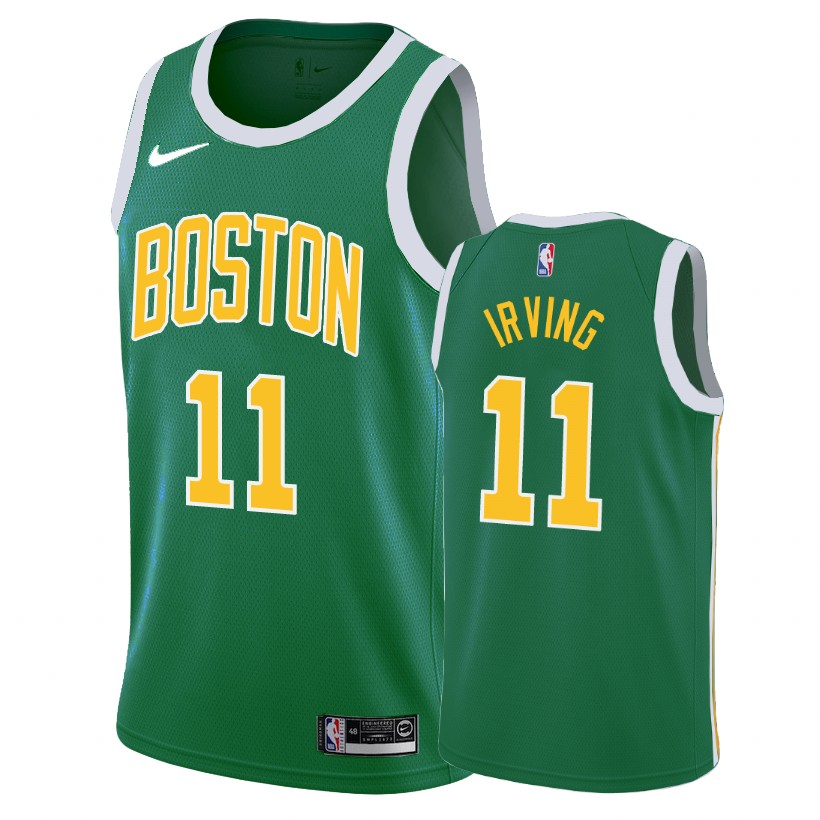 Celtics Kyrie Irving #11 Male Earned Edition Green Jersey