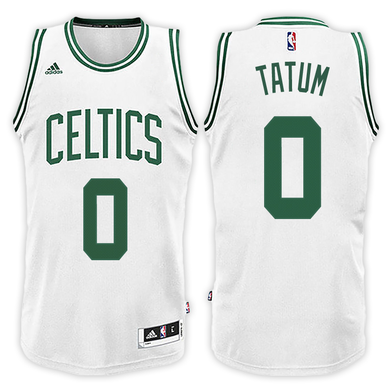 Celtics Male Jayson Tatum #0 Swingman Home White Jersey