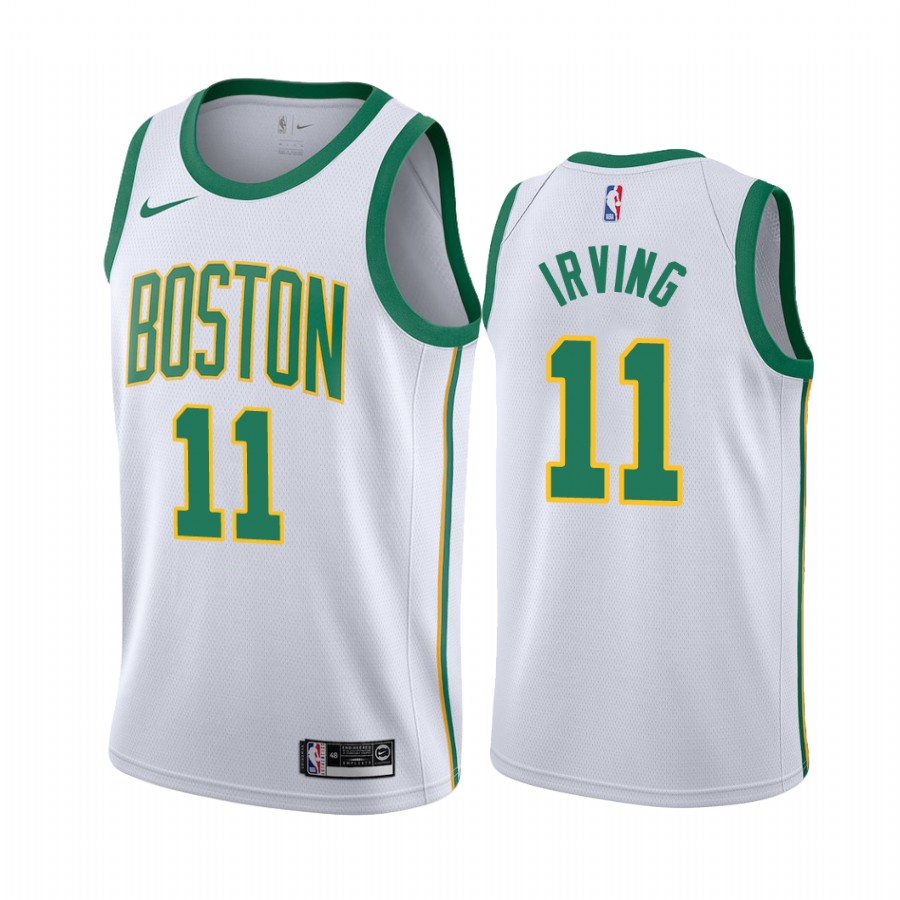 Celtics Male Kyrie Irving #11 2018-19 City White Jersey