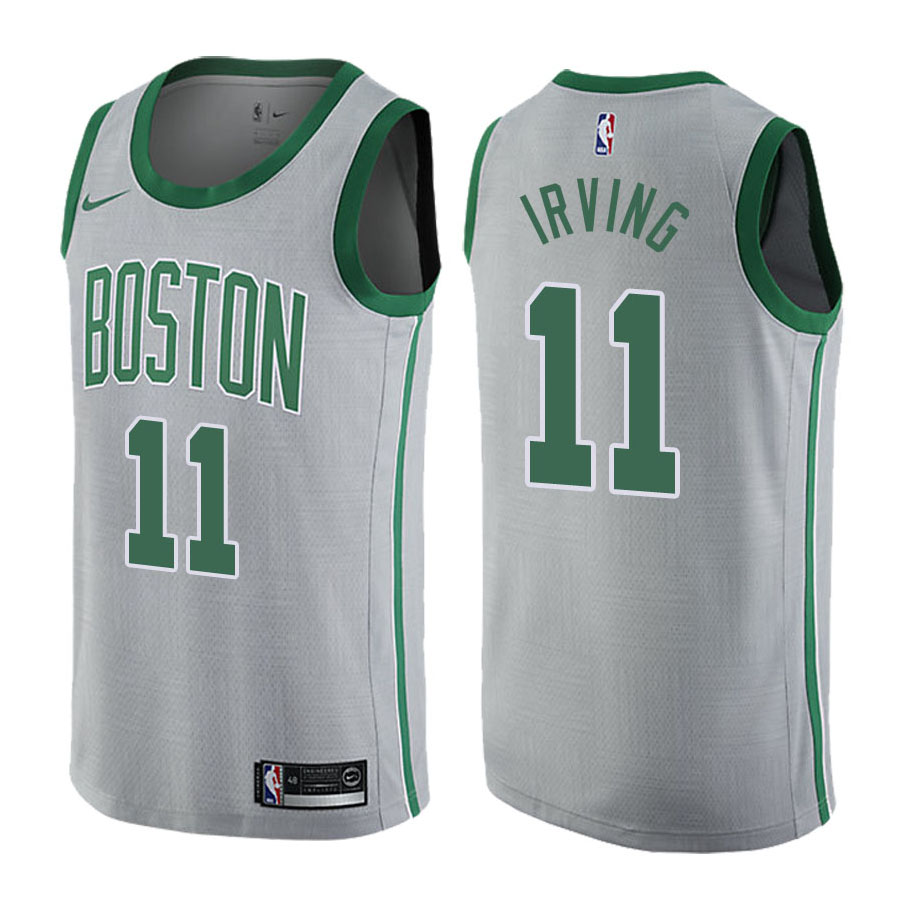 Celtics Male Kyrie Irving #11 City Edition Gray Jersey