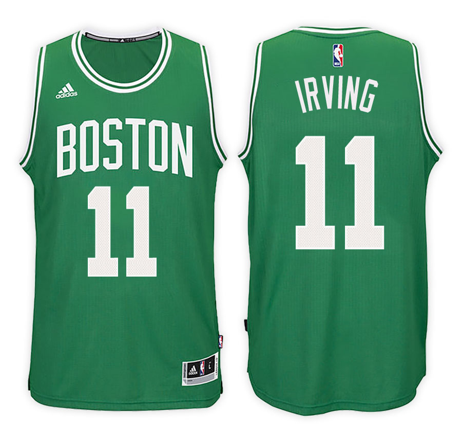 Celtics Male Kyrie Irving #11 Road Kelly Green Jersey