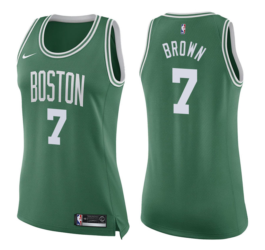 Celtics Women Jaylen Brown #7 2017-18 Icon Green Jersey
