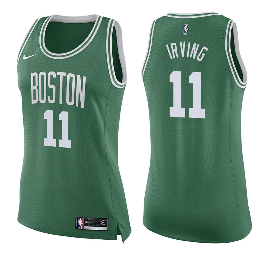 Celtics Women Kyrie Irving #11 2017-18 Icon Green Jersey