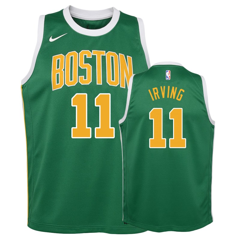Celtics Youth Kyrie Irving #11 2018-19 Earned Green Jersey
