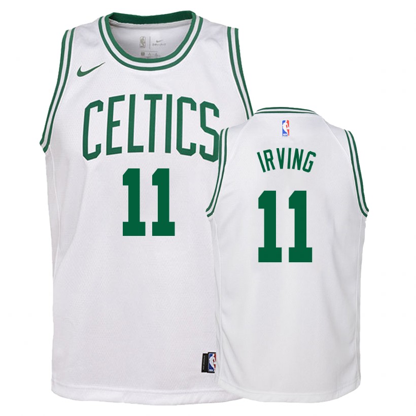 Celtics Youth Kyrie Irving #11 Association White Jersey