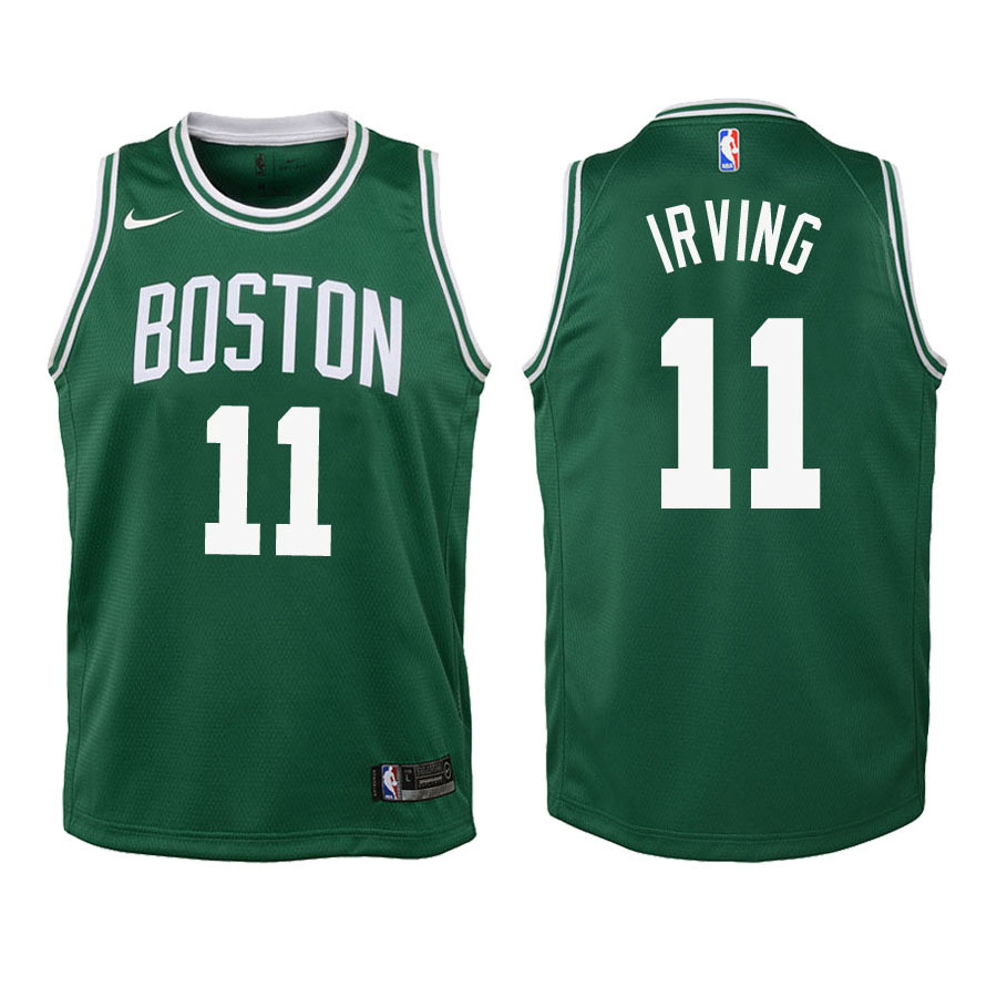 Celtics Youth Kyrie Irving #11 Icon Edition Green Jersey