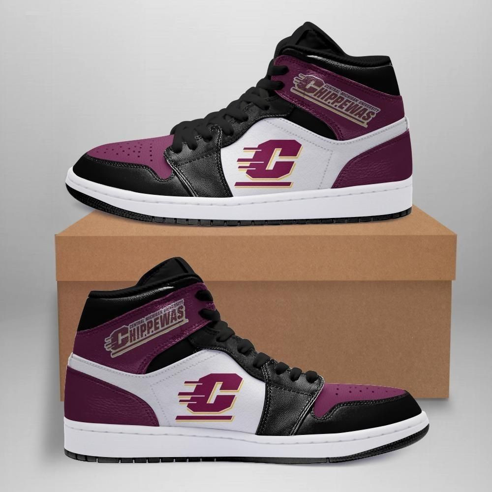 Cent. Michigan Chippewas NCAA Team Sneakers Gift For Fans High Top Air Jordan Sneaker, Air Jordan Hightop