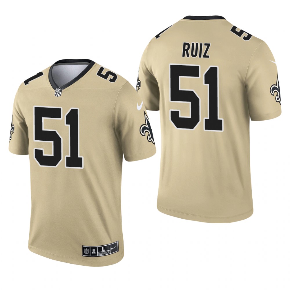 Cesar Ruiz New Orleans Saints Gold Jersey Inverted Legend – Men’s