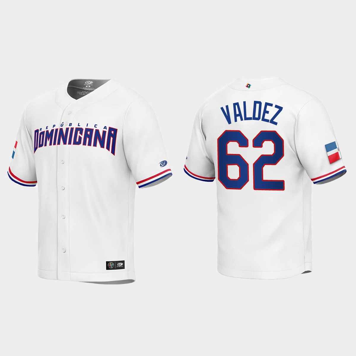 Cesar Valdez Dominican Republic  2023 World  Classic Jersey – White