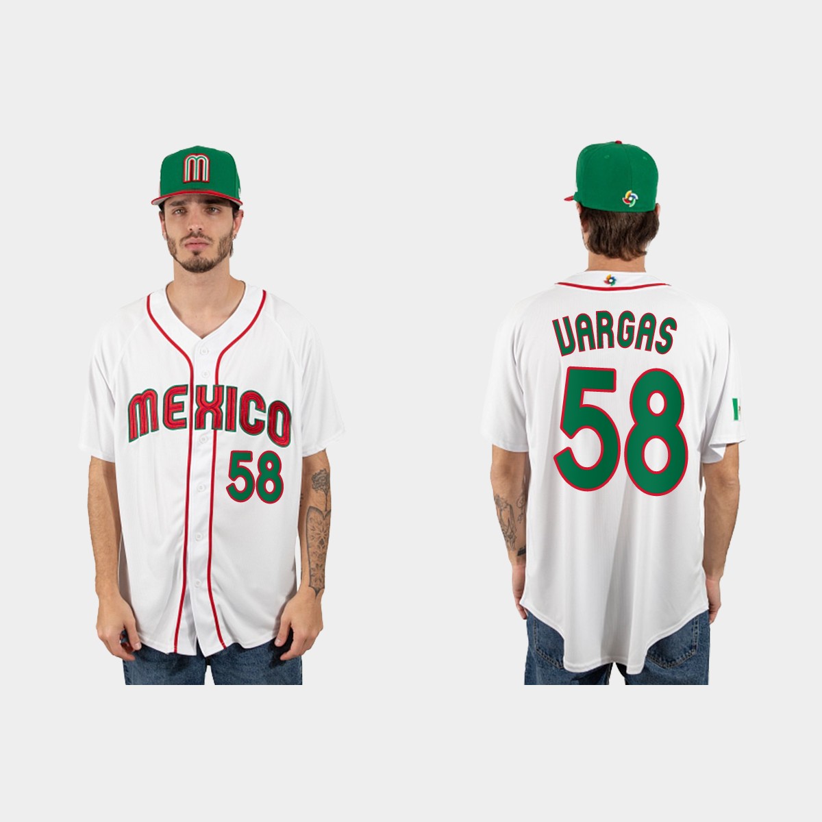 Cesar Vargas Mexico 2023 World Classic Jersey - White