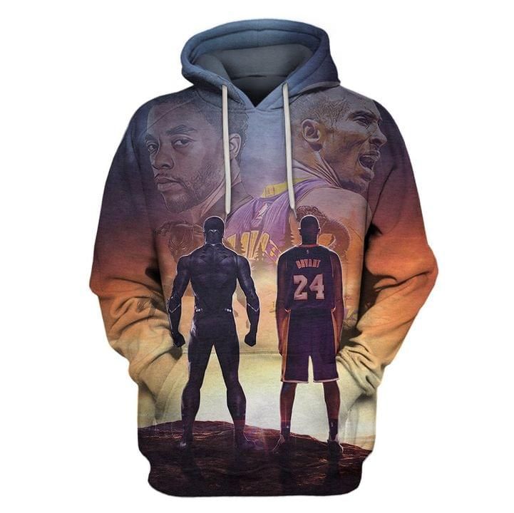 Chadwick boseman and kobe bryant black panther black mamba for fan 3D Hoodie