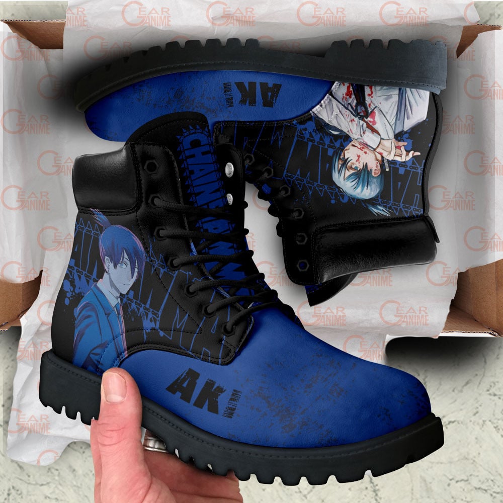 Chainsaw Man Aki Hayakawa Boots Custom Anime Shoes Great Gift Idea