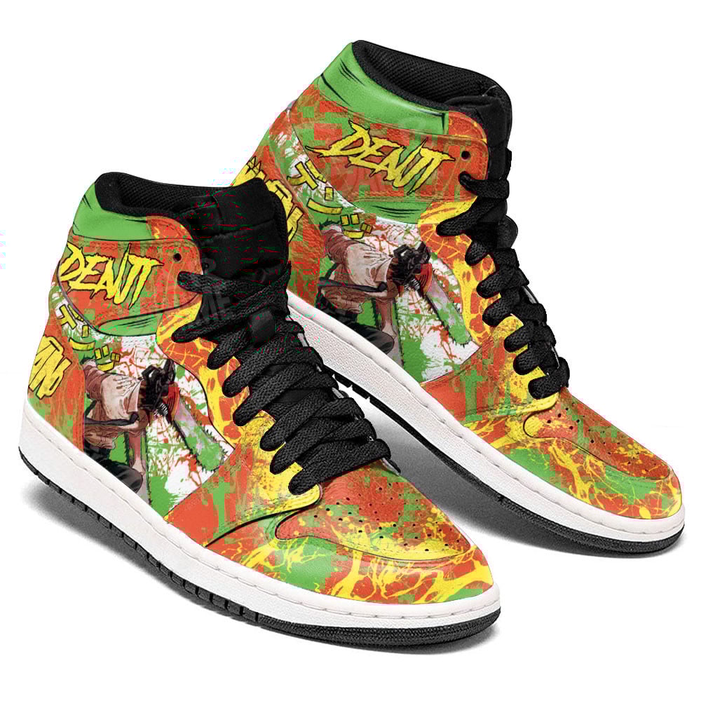 Chainsaw Man Denji Anime JD Sneakers For Fans, Air Jordan Hightop