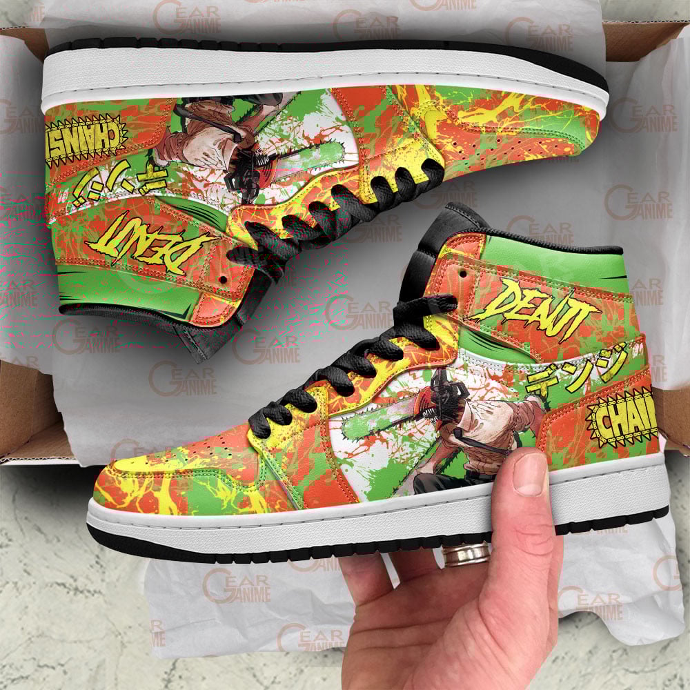 Chainsaw Man Denji Anime JD Sneakers For Fans, Air Jordan Hightop