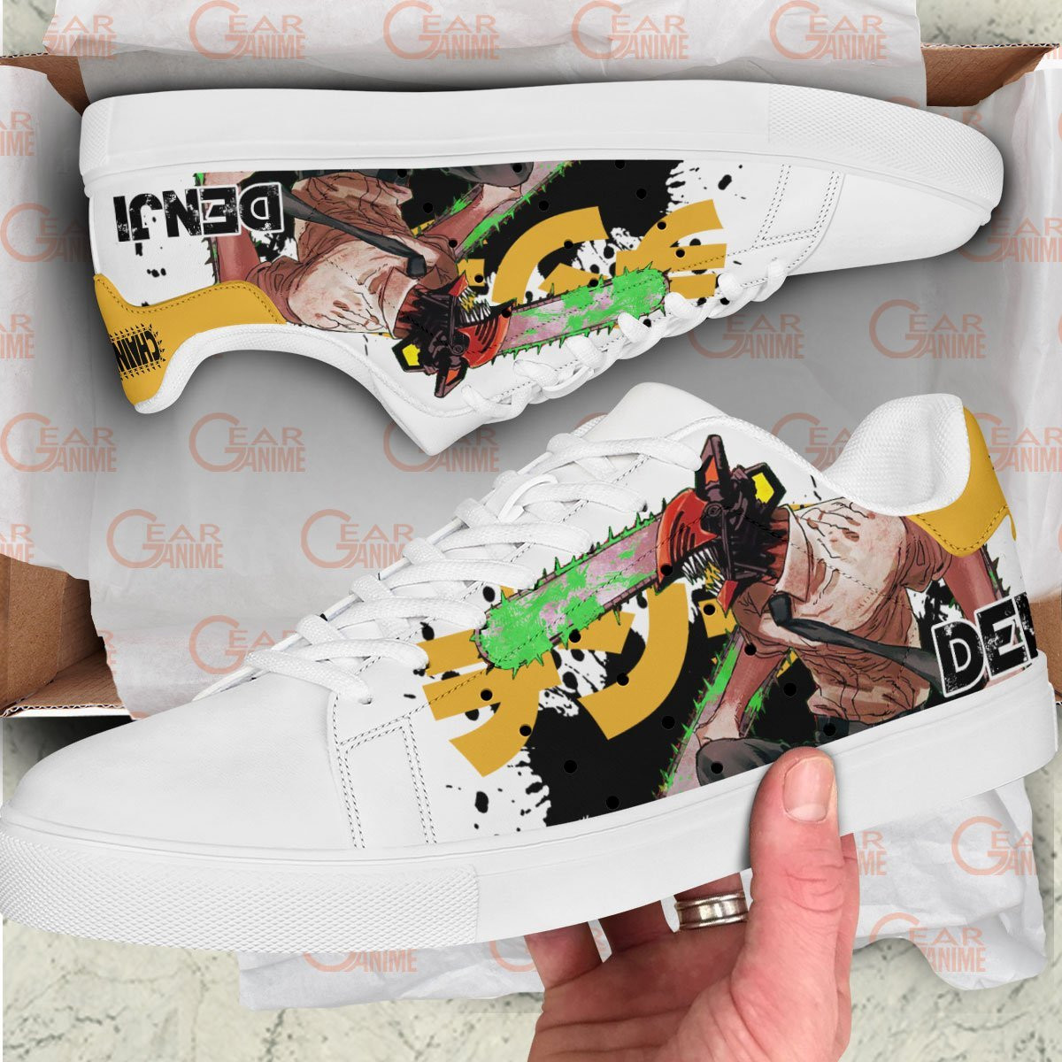 Chainsaw Man Denji Skate Sneakers Custom Chainsaw Man Anime Shoes