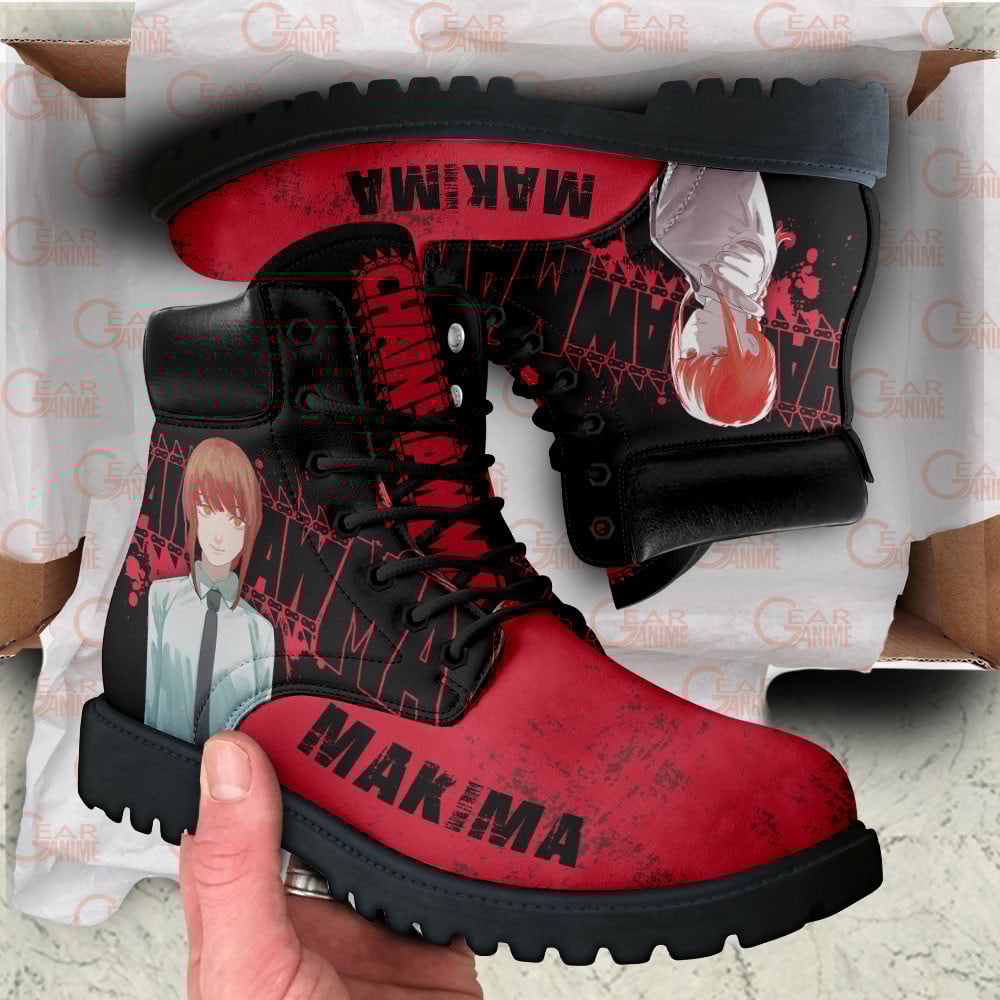 Chainsaw Man Makima Boots Custom Anime Shoes Gift For Fans