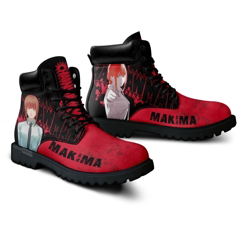 Chainsaw Man Makima Boots Custom Anime Shoes Gift For Fans