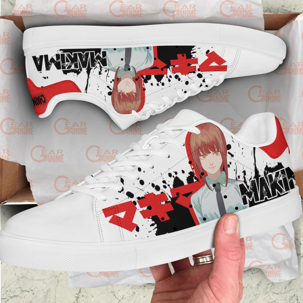 Chainsaw Man Makima Skate Sneakers Custom Chainsaw Man Anime Shoes