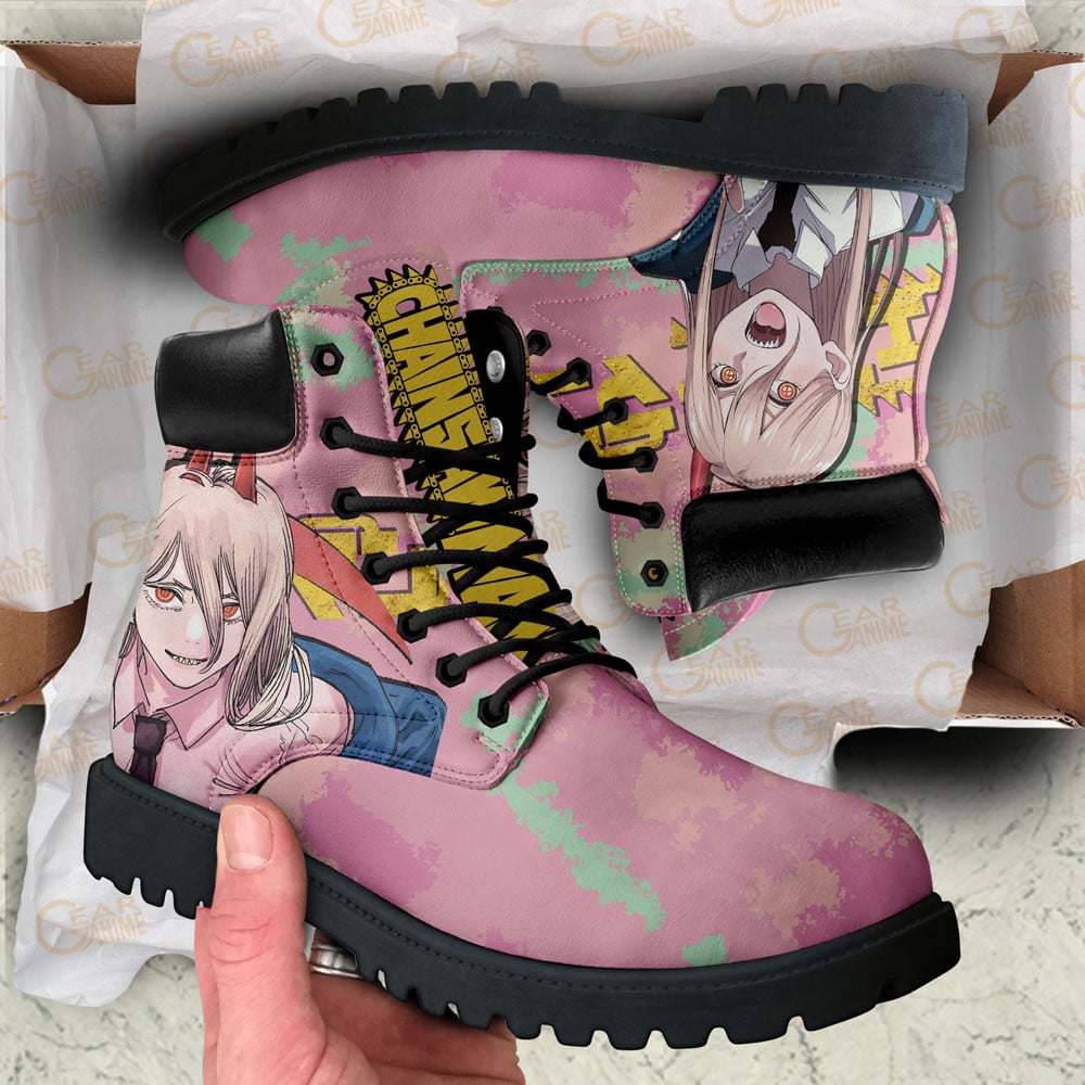 Chainsaw Man Power Boots Custom Anime Shoes Pefect Gift Idea