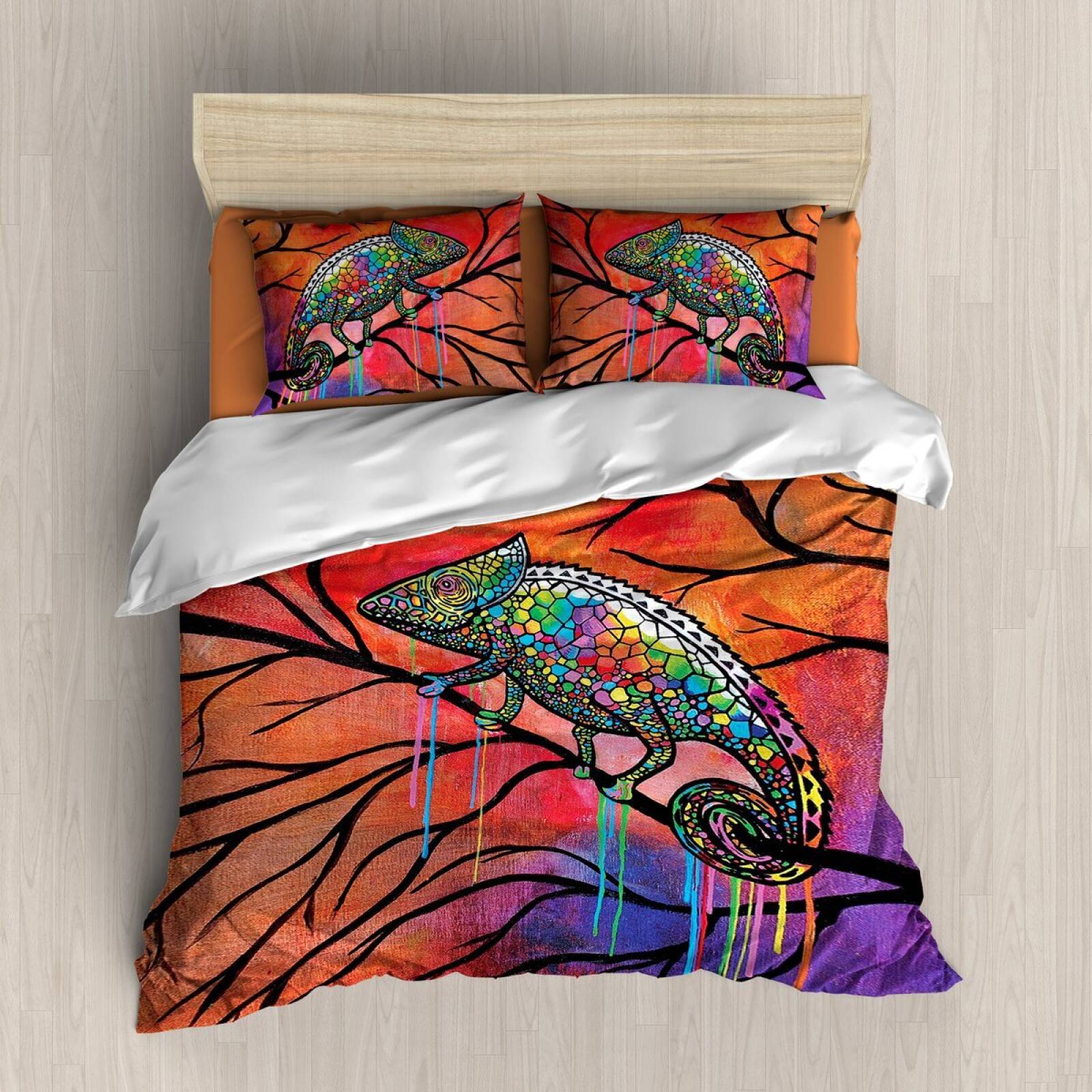Chameleon 3D Customized Duvet Cover Bedding Set