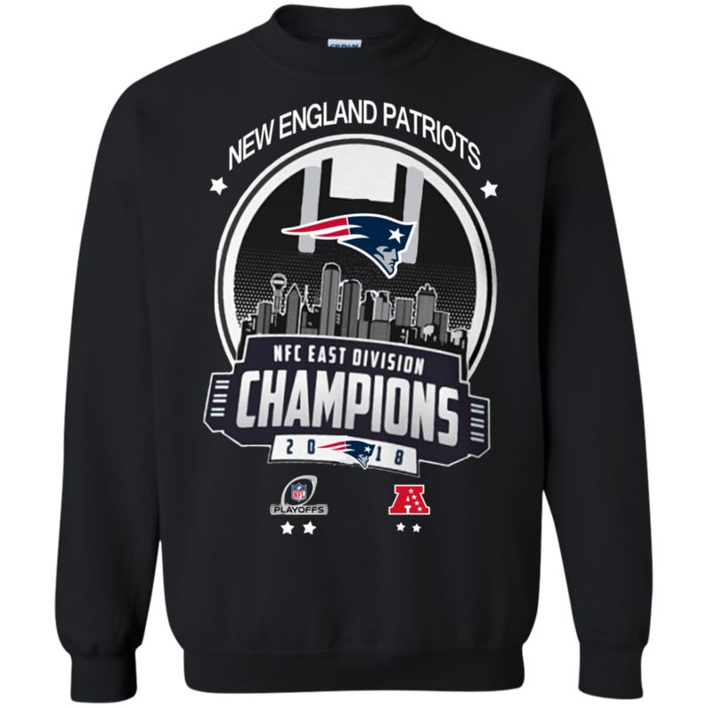 Champions 2018 Afc West Division New England Patriots Shirt G180 Gildan Crewneck Pullover Sweatshirt