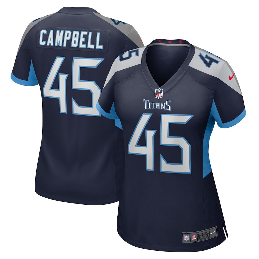 Chance Campbell Tennessee Titans Women’s Player Game Stitched Jersey – Navy