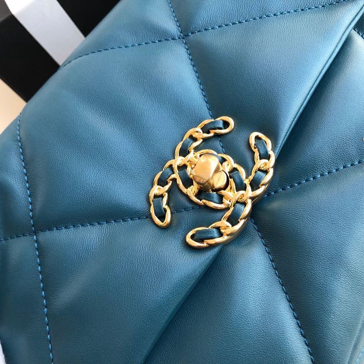 Chanel 19 Handbag Teal For Women, Women’s Bags, Shoulder And Crossbody Bags 10.2in/26cm