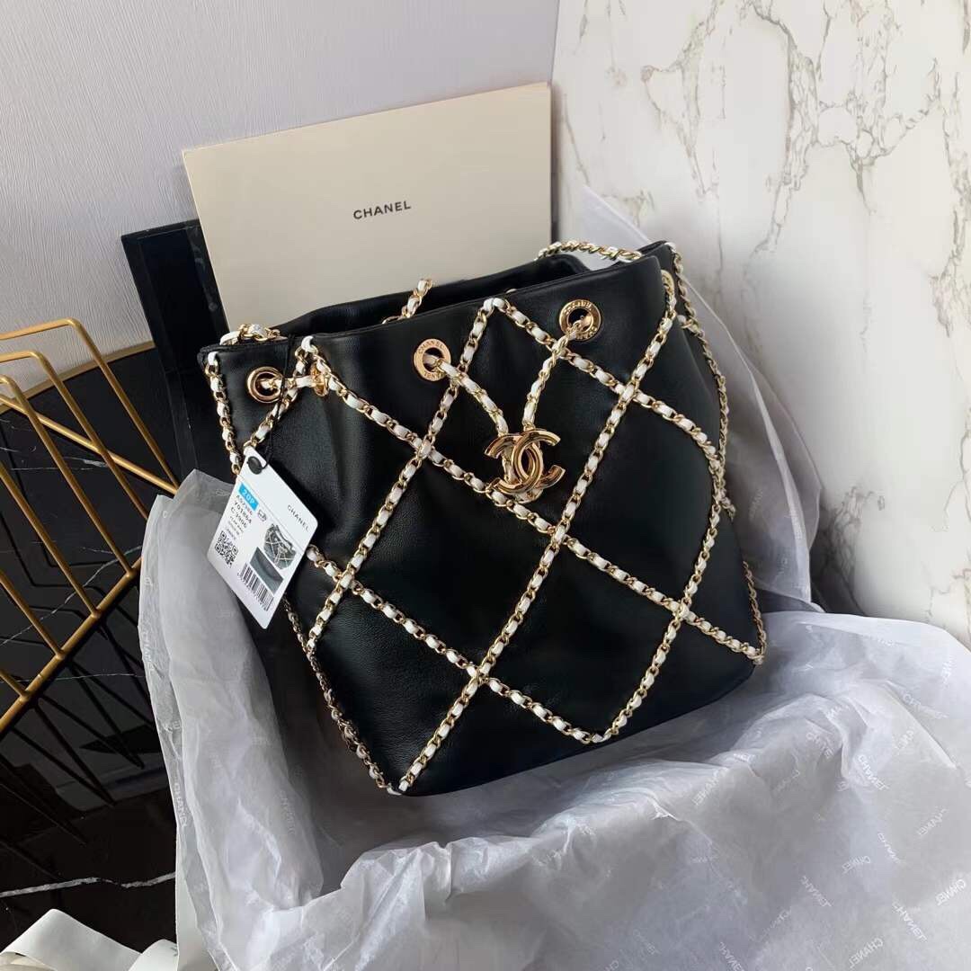 Chanel 21 Handbag Black For Women, Women’s Bags 8.6in/22cm