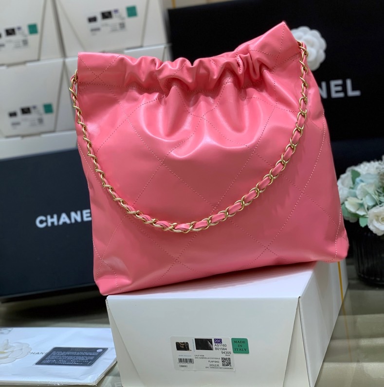 Chanel 22  Handbag Coral Pink For Women 14.4 in/37cm AS3261 NH621