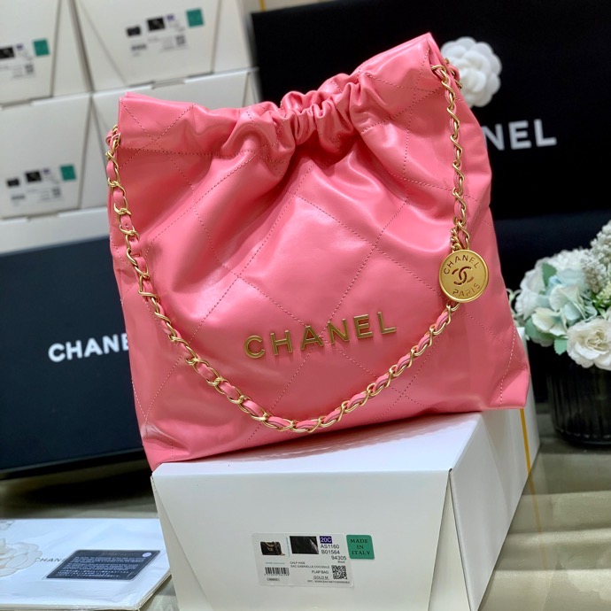Chanel 22  Handbag Coral Pink For Women 14.4 in/37cm AS3261 NH621