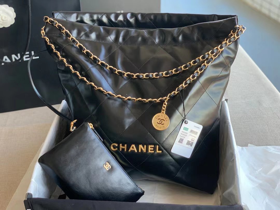 Chanel 22 Handbag Black For Women 16.4in/42cm AS3261 94305
