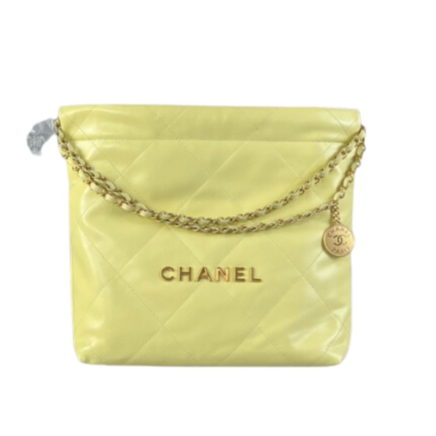 Chanel 22 Medium Handbag Yellow/Grey/Brown/Dark Blue/Pink/Jade Green/White For Women 37cm / 14.5in