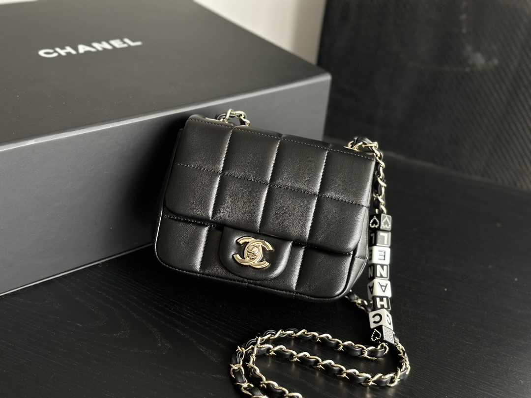 Chanel 23C Mini Shoulder Bag Black For Women 6.4 in / 16.5 cm AS3744 10601