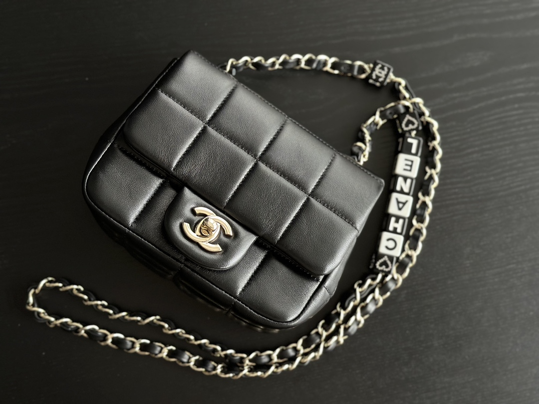 Chanel 23C Mini Shoulder Bag Black For Women 6.4 in / 16.5 cm AS3744 10601