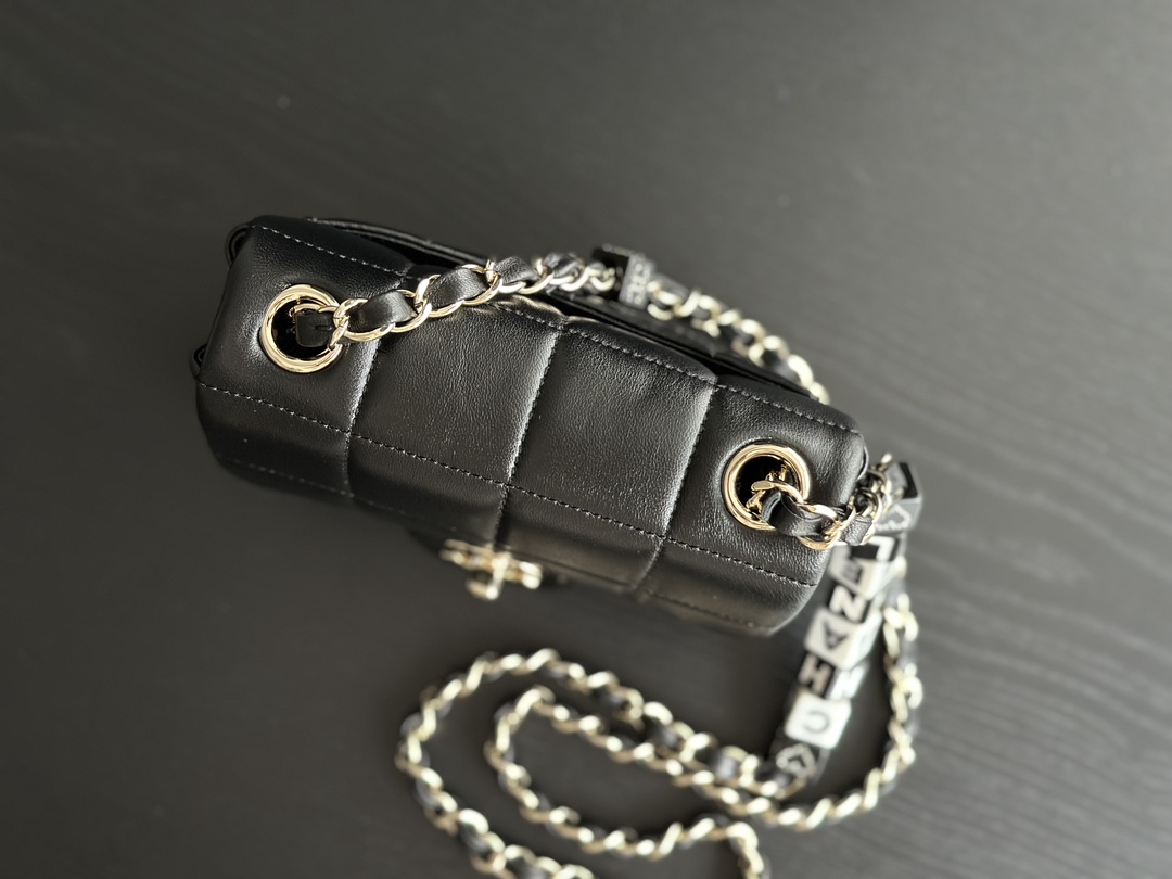 Chanel 23C Mini Shoulder Bag Black For Women 6.4 in / 16.5 cm AS3744 10601