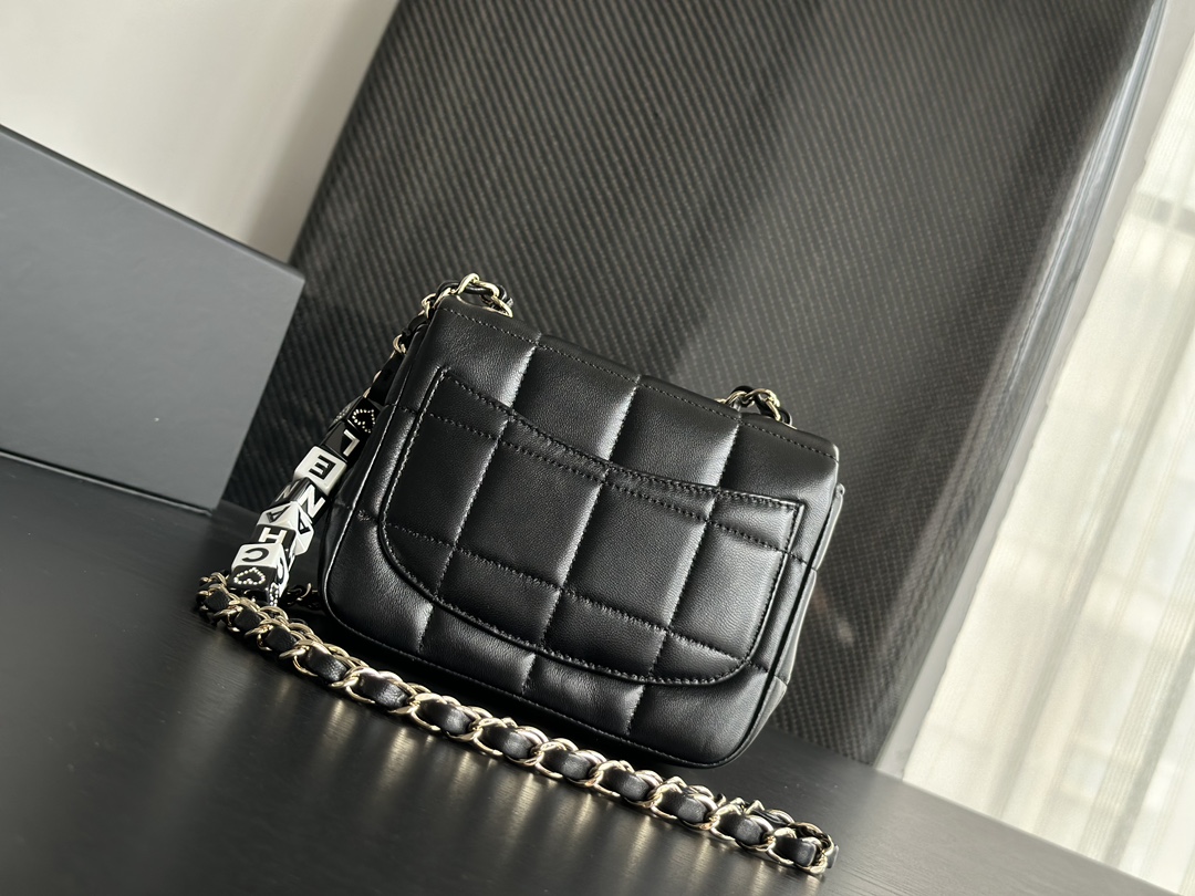 Chanel 23C Mini Shoulder Bag Black For Women 6.4 in / 16.5 cm AS3744 10601