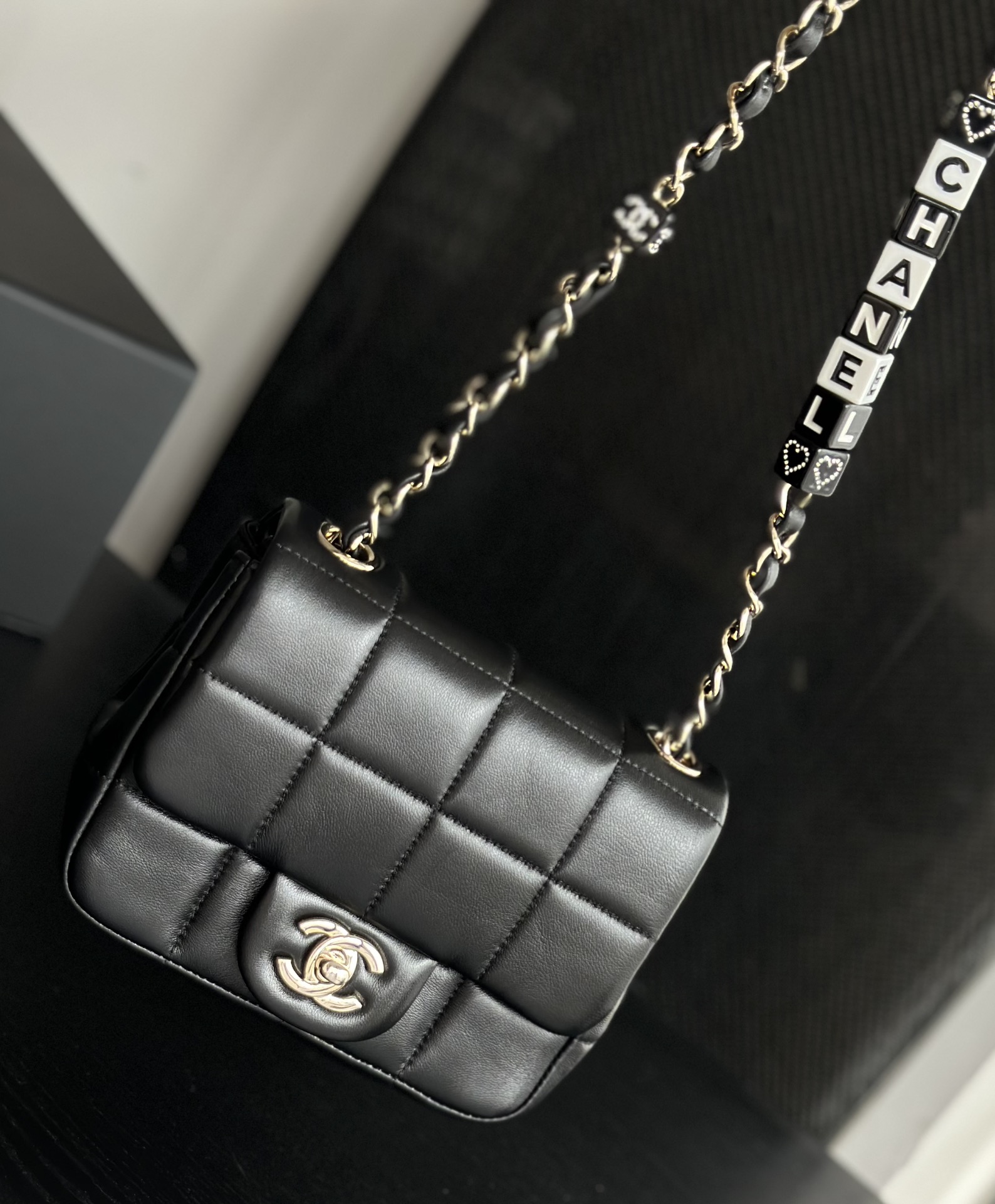Chanel 23C Mini Shoulder Bag Black For Women 6.4 in / 16.5 cm AS3744 10601