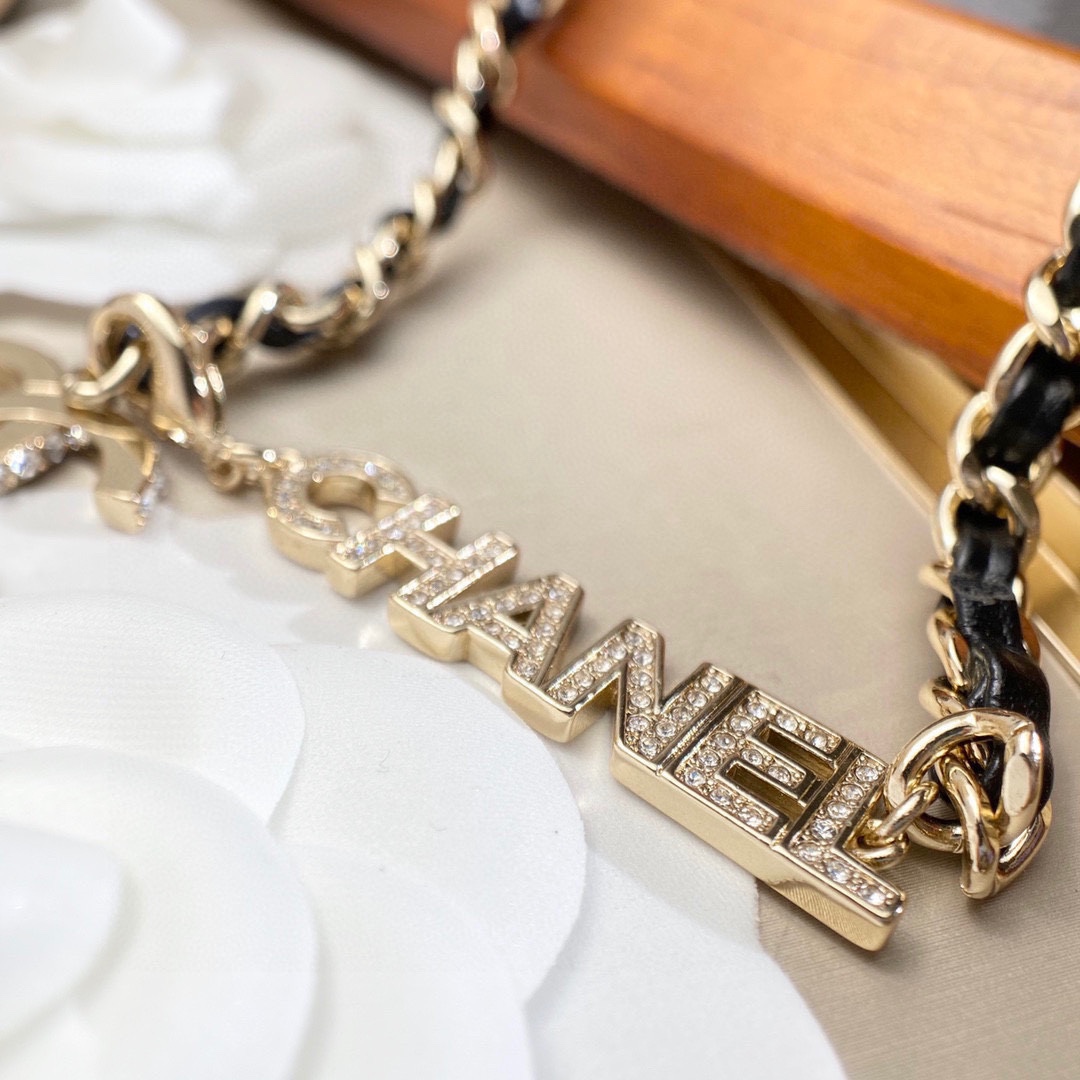 Chanel Alphabet Necklace Gold For Women