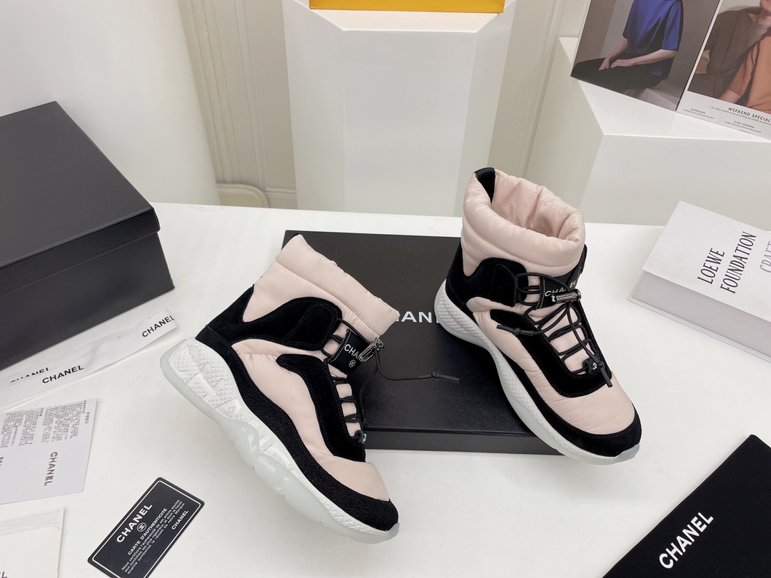 Chanel Ankle Boots Beige For Women