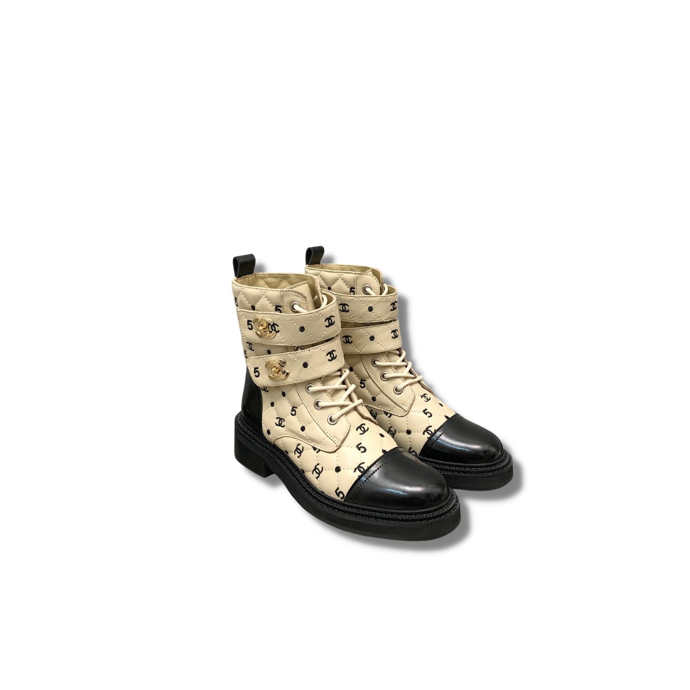 Chanel Ankle Boots Beige For Women