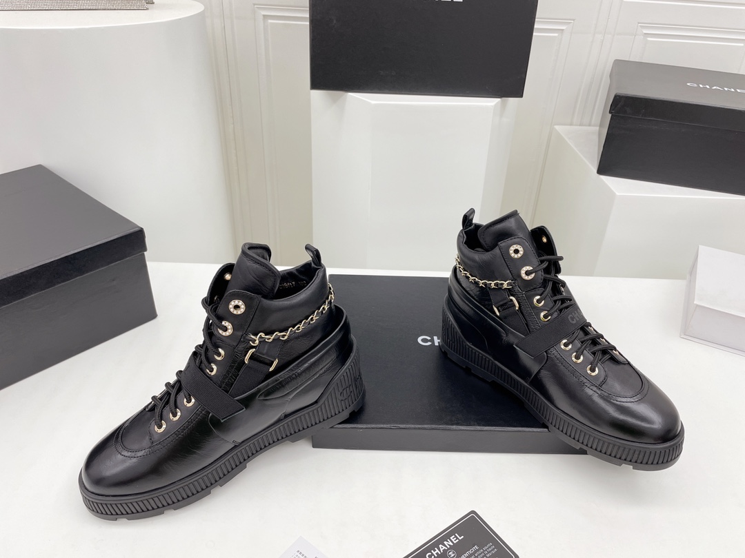 Chanel Ankle Boots Black For Women