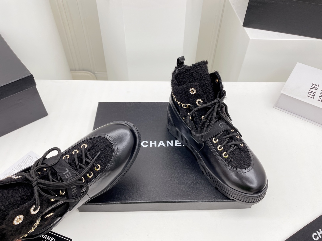 Chanel Ankle Boots Black For Women