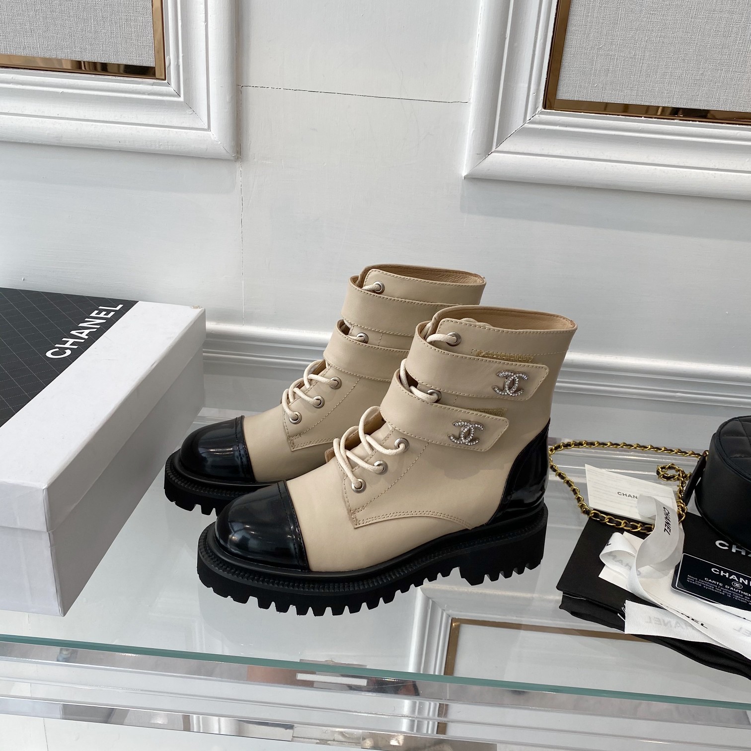 Chanel Ankle Boots Brown For Women