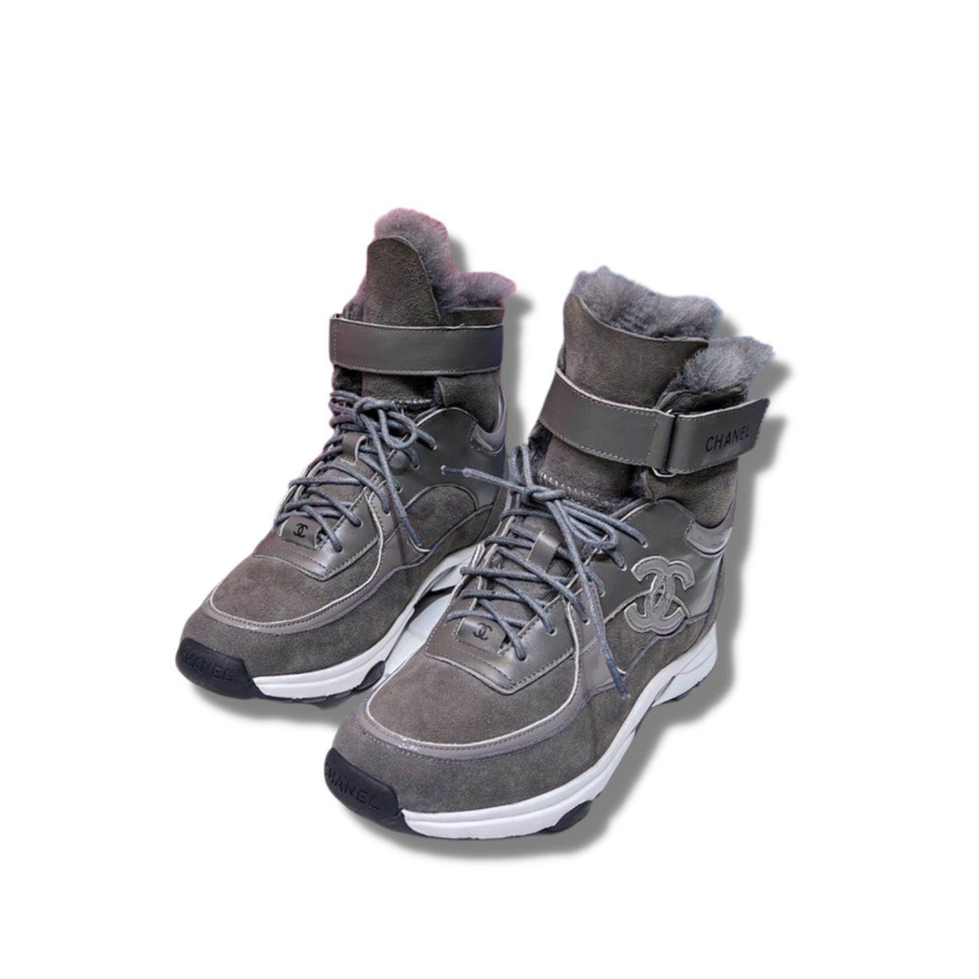 Chanel Ankle Boots Grey For Women