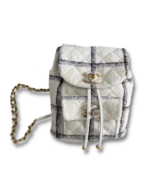Chanel Backback White For Women 9.4in/24cm