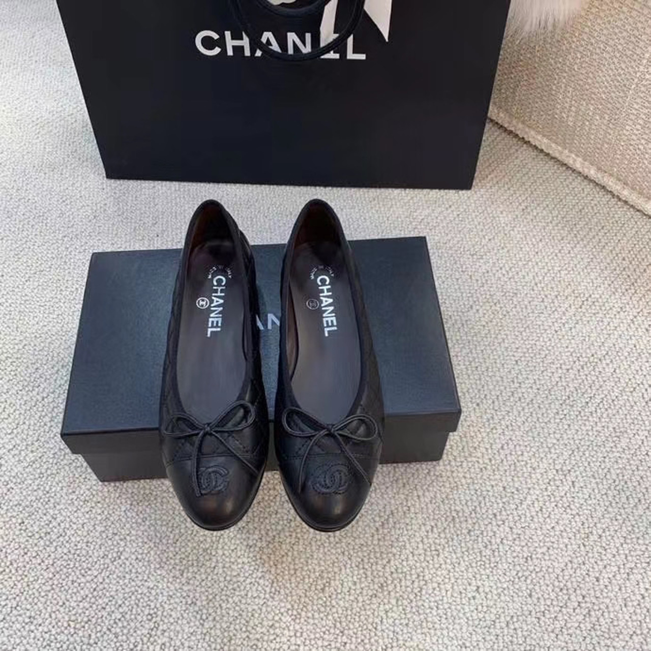 Chanel Ballerinas Black For Women, Women’s Shoes 0.4in/1cm G26250 X01725 94305