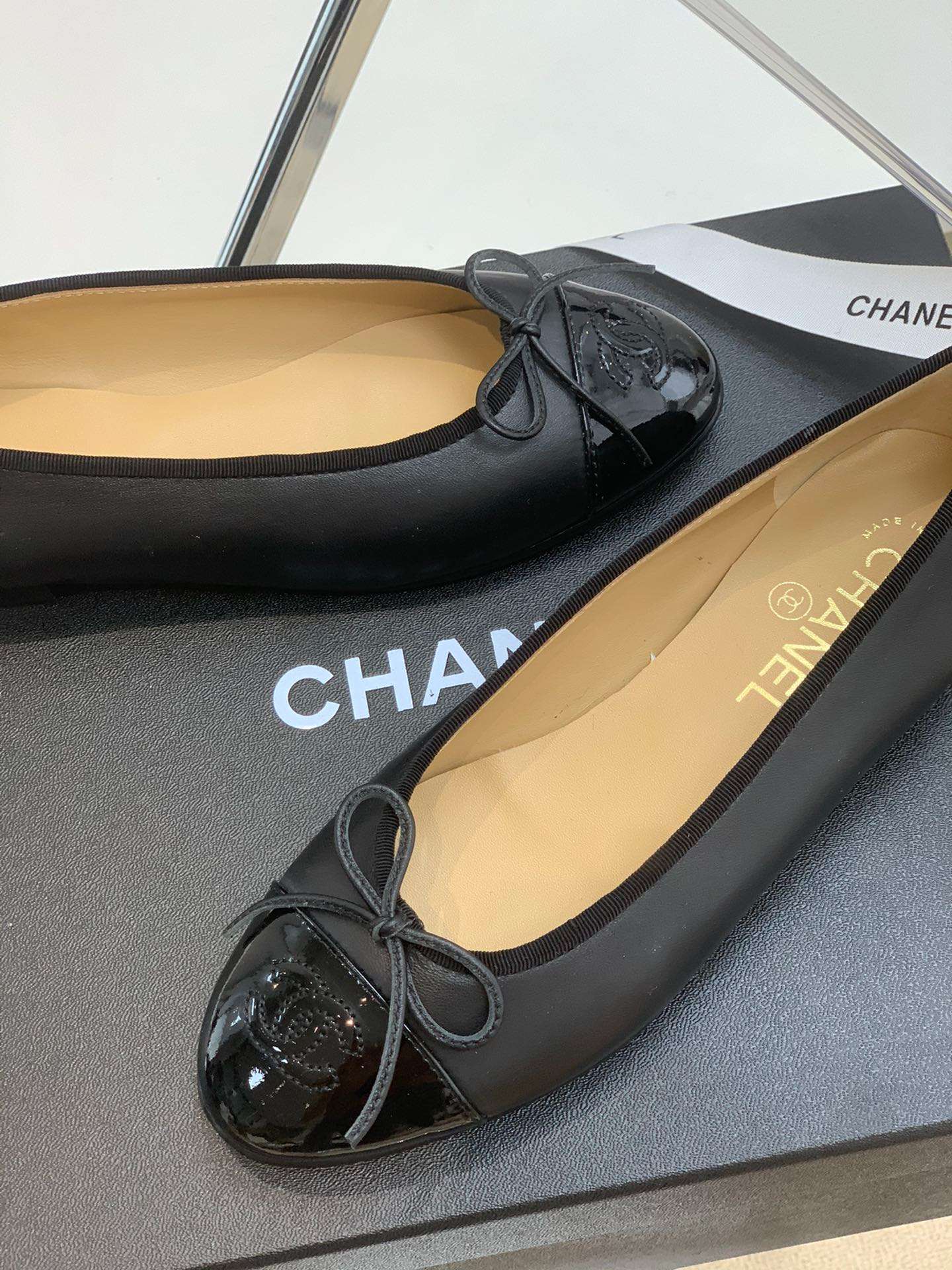 Chanel Ballet Flats Black For Women – ougold