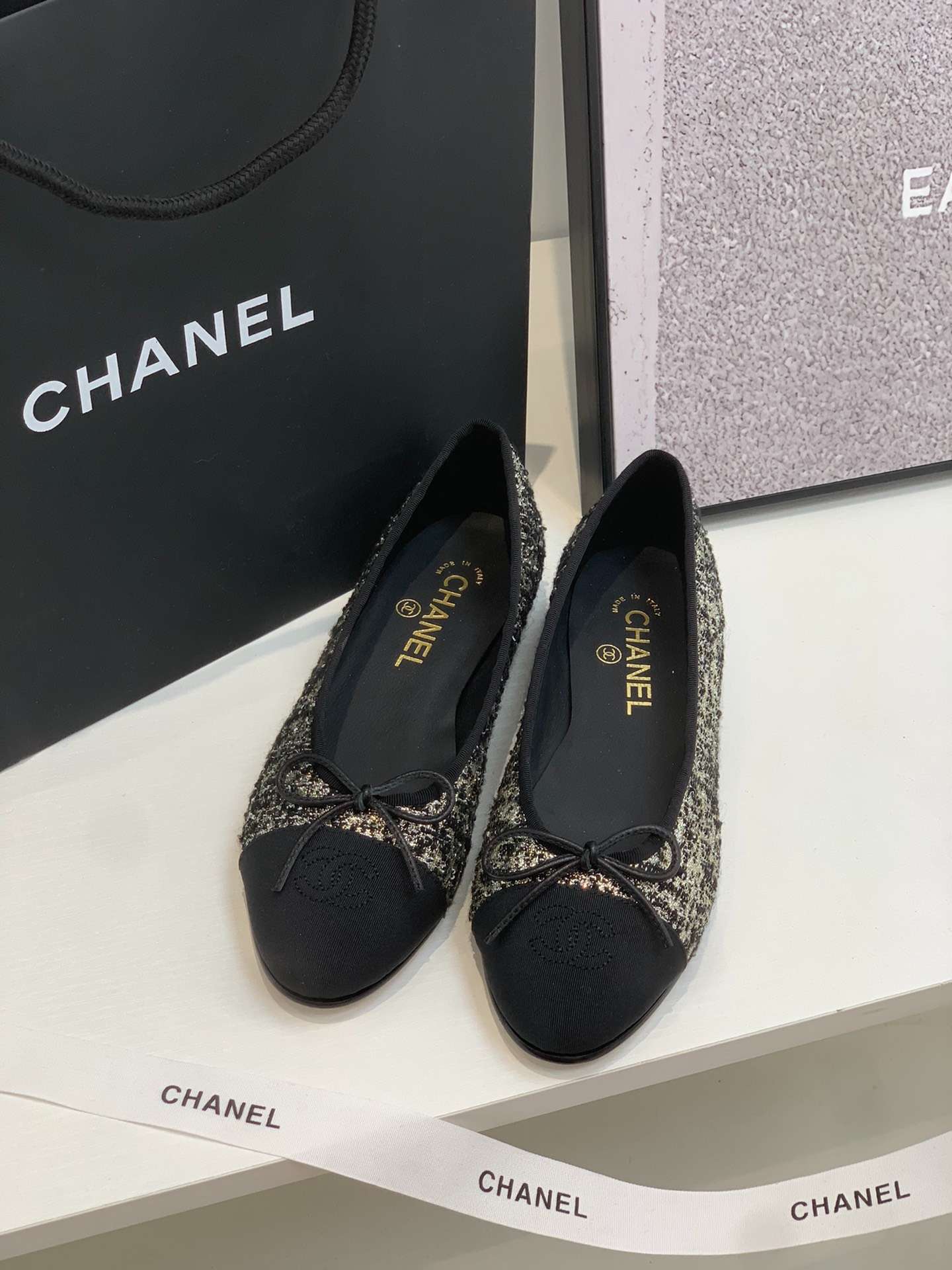 Chanel Ballet Flats Grey For Women