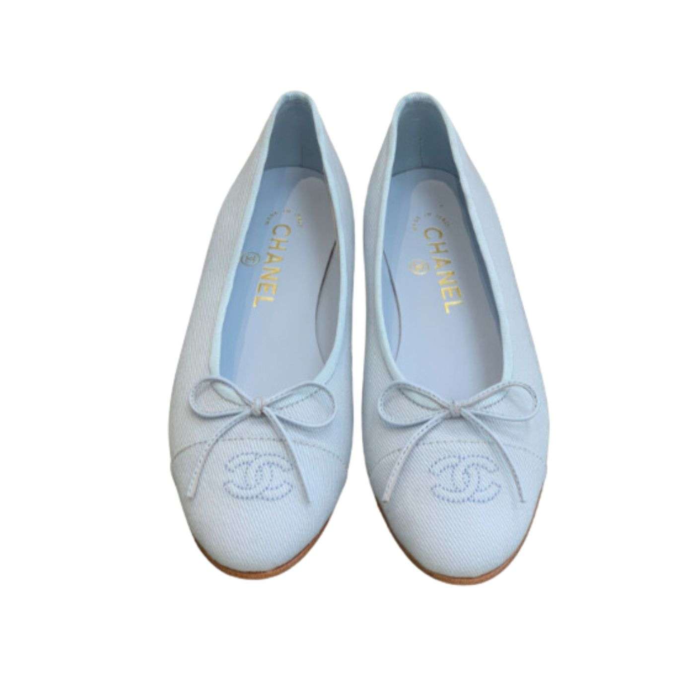 Chanel Ballet Flats Light Blue For Women