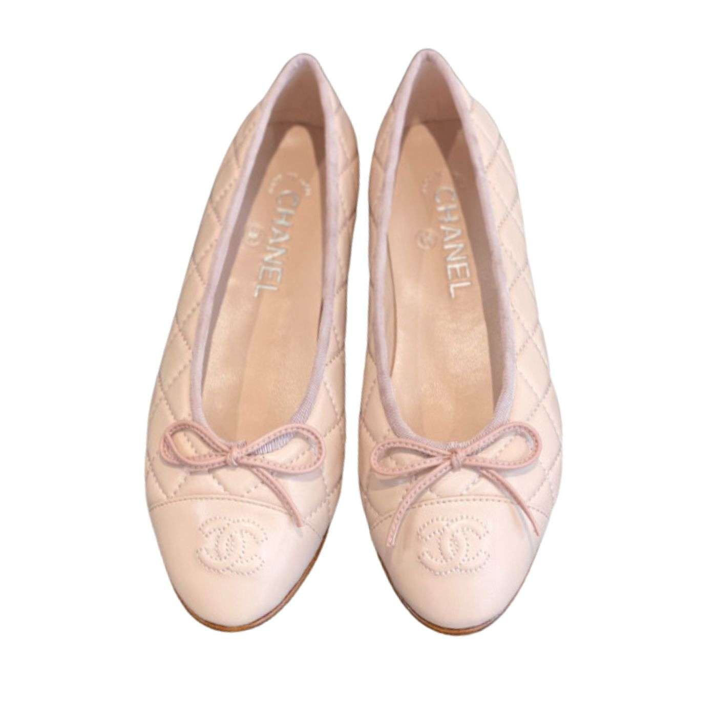 Chanel Ballet Flats Light Pink For Women